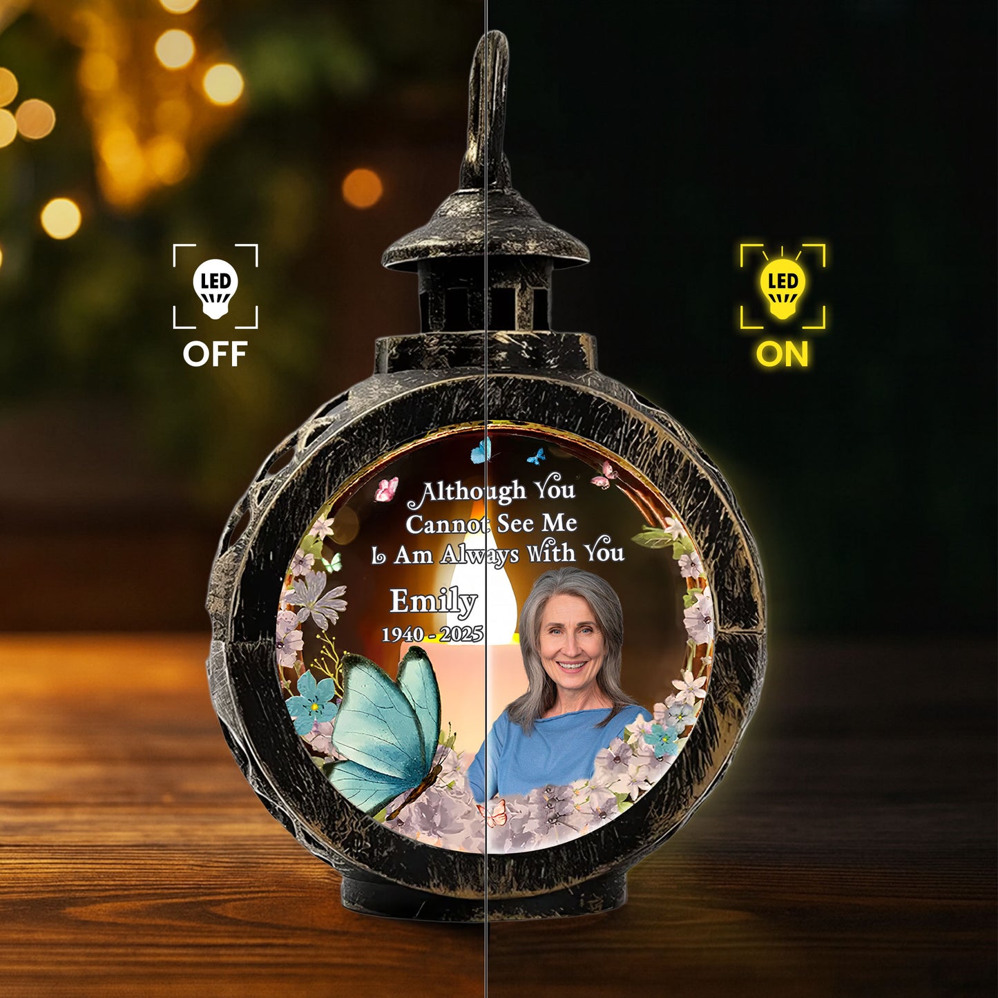 Although You Cannot See Me I Am Always With You, Butterfly And Flowers