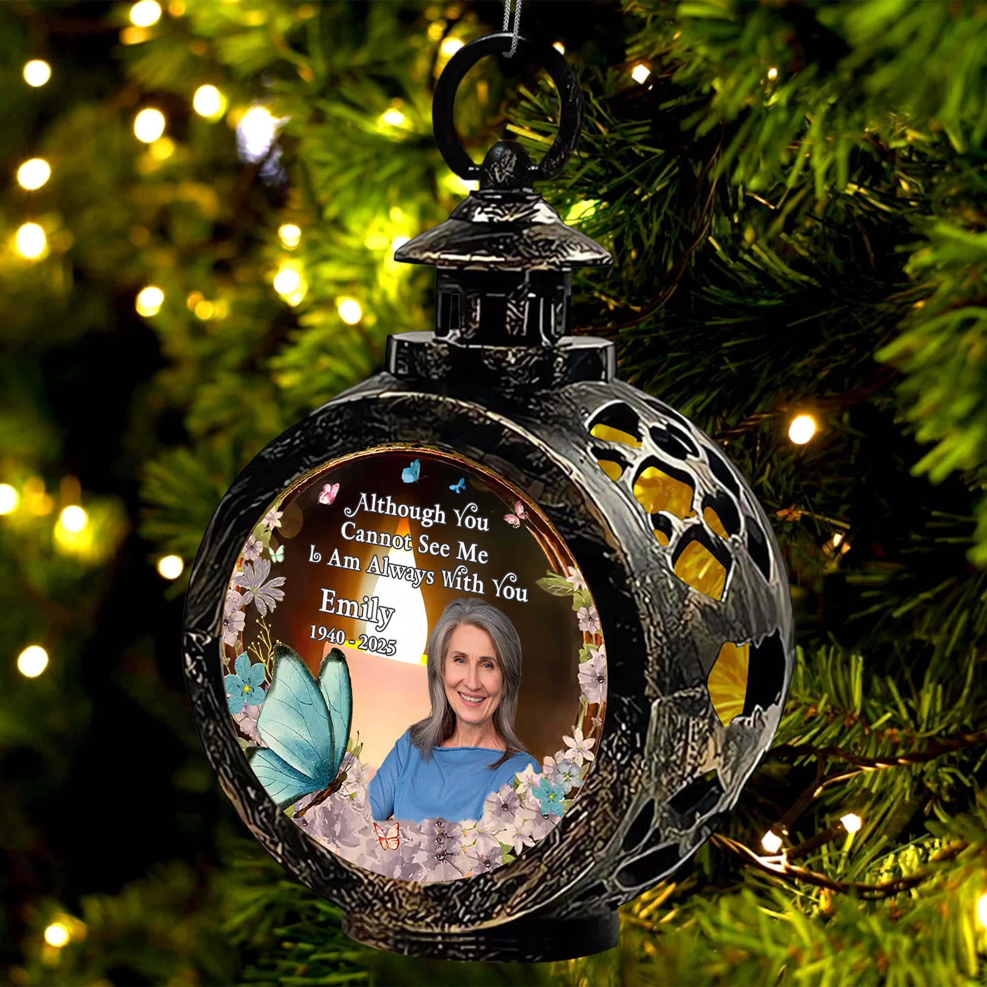 Although You Cannot See Me I Am Always With You, Butterfly And Flowers