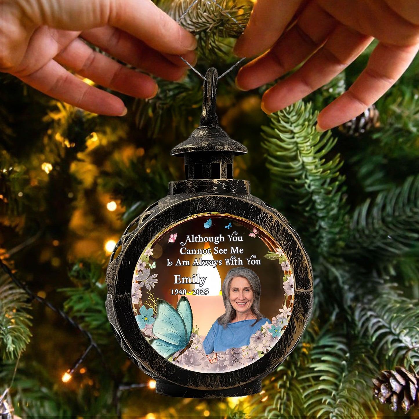 Although You Cannot See Me I Am Always With You, Butterfly And Flowers