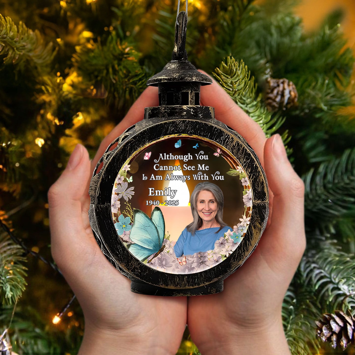 Although You Cannot See Me I Am Always With You, Butterfly And Flowers