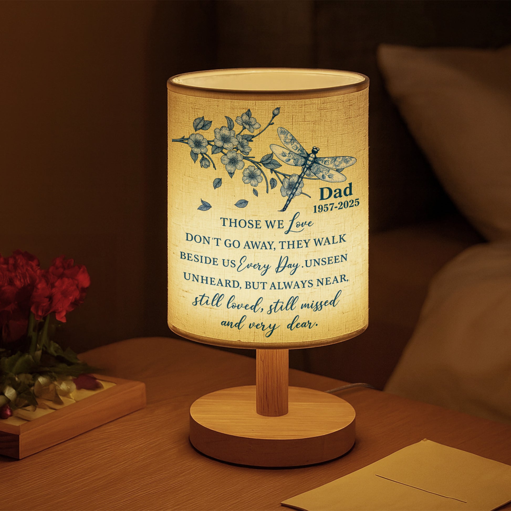 Those We Love Don't Go Away, Bird And Flowers Lamp