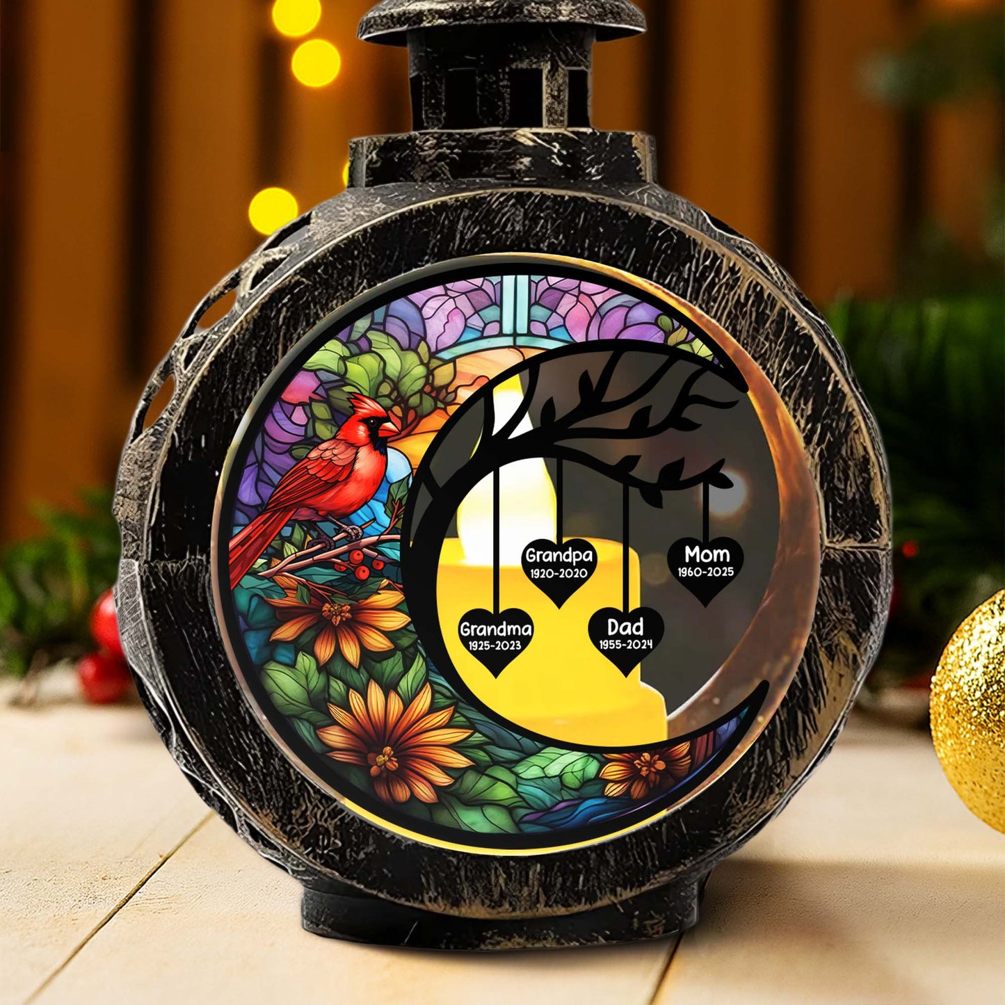 Create A Personalized Message, Cardinal And Flowers