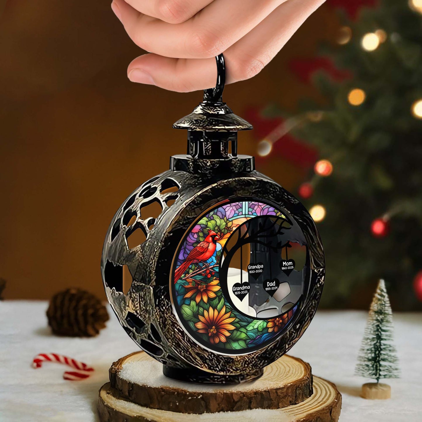 Create A Personalized Message, Cardinal And Flowers