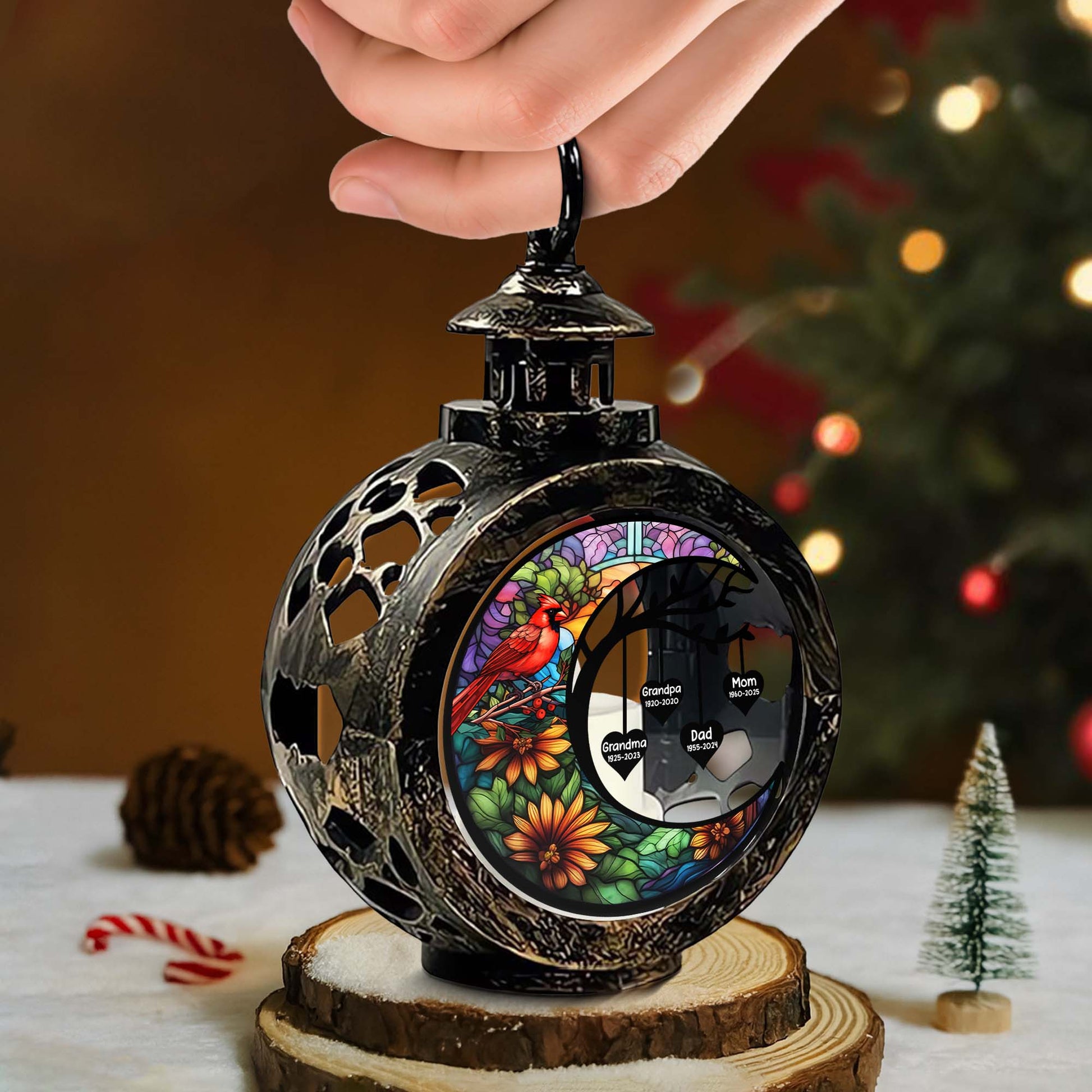 Create A Personalized Message, Cardinal And Flowers