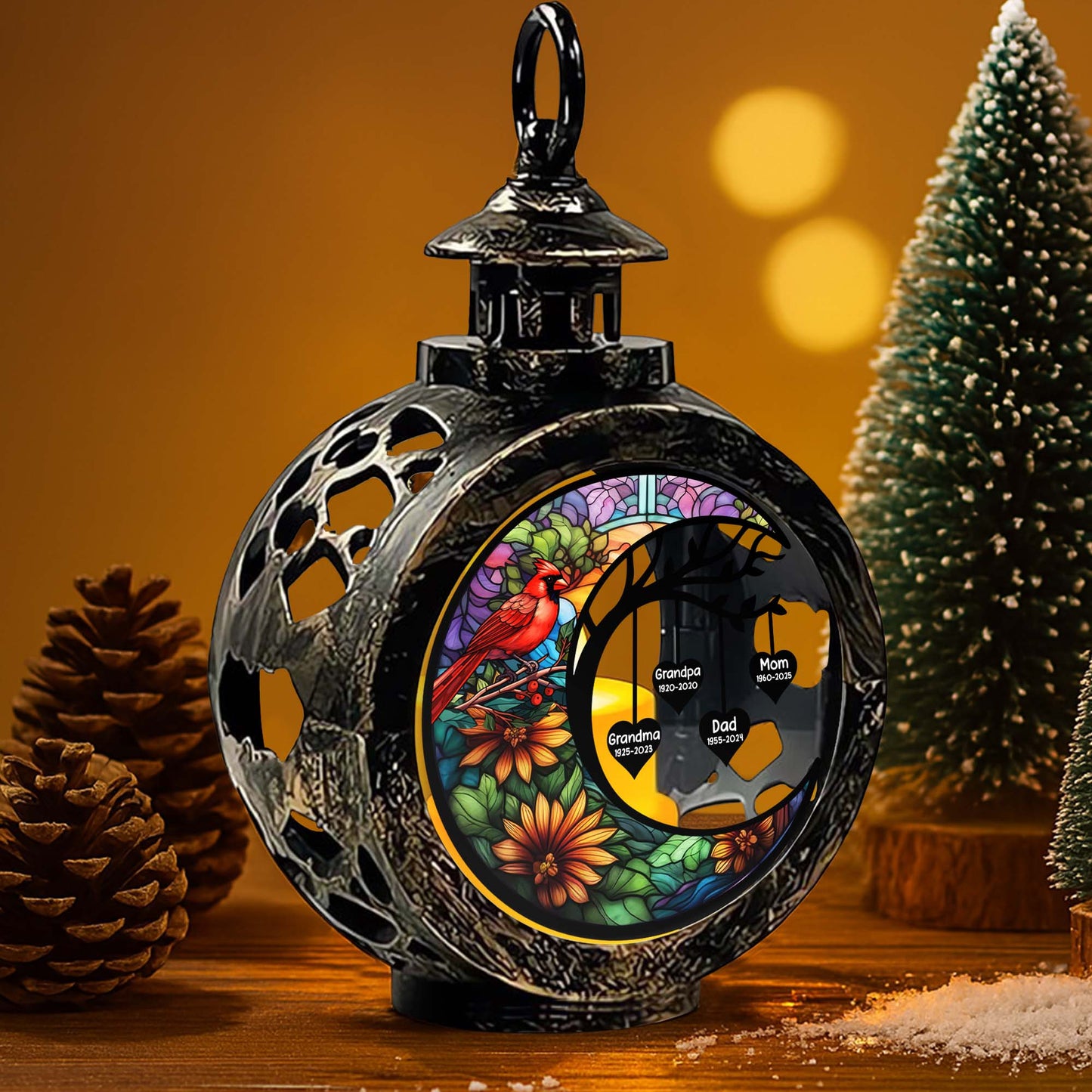 Create A Personalized Message, Cardinal And Flowers