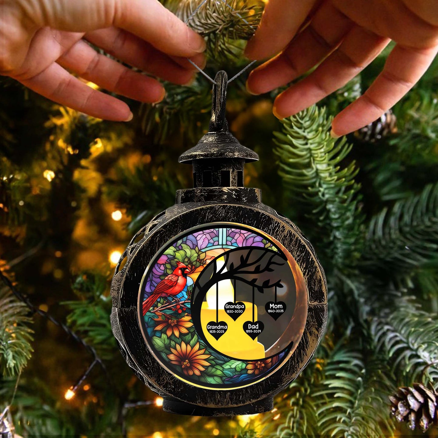 Create A Personalized Message, Cardinal And Flowers