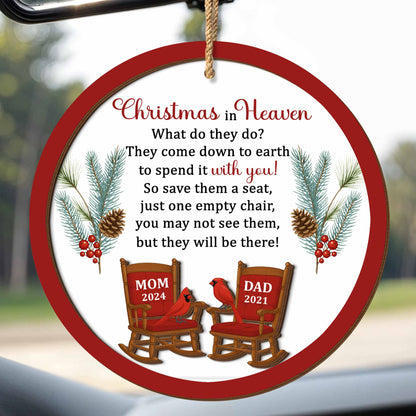 Christmas In Heaven, Cardinal Birds And Rocking Chairs