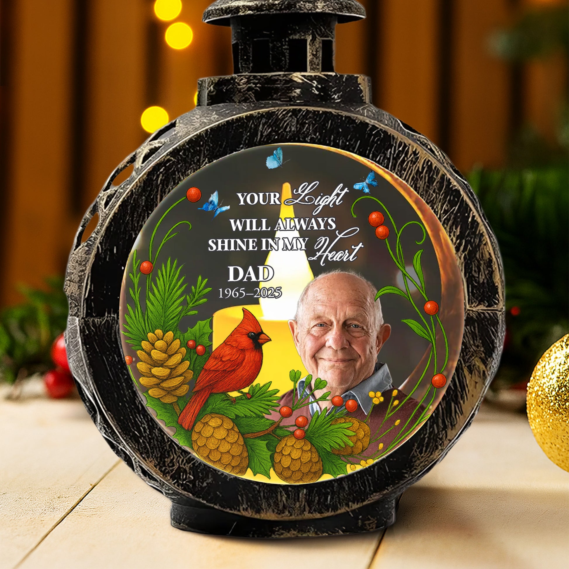 Your Light Will Always Shine, Pine Cones And Cardinal Bird