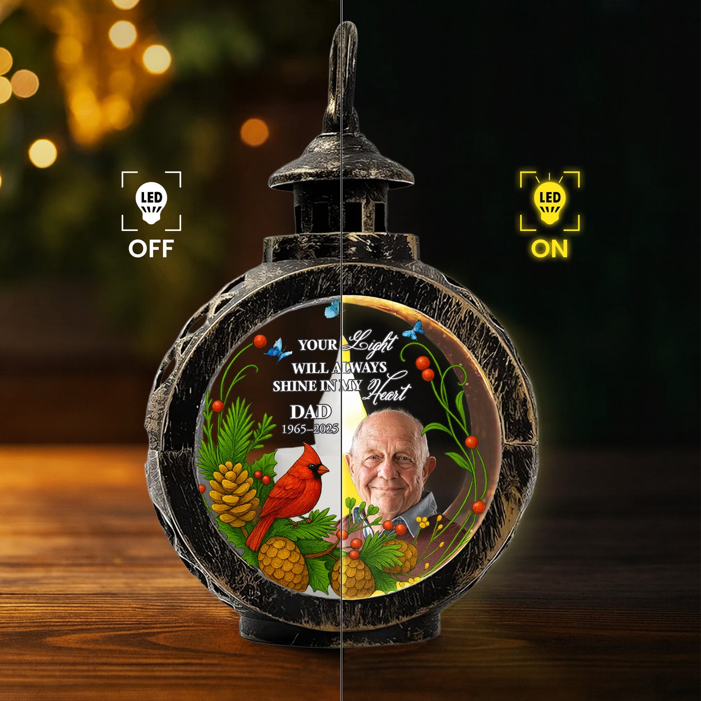 Your Light Will Always Shine, Pine Cones And Cardinal Bird