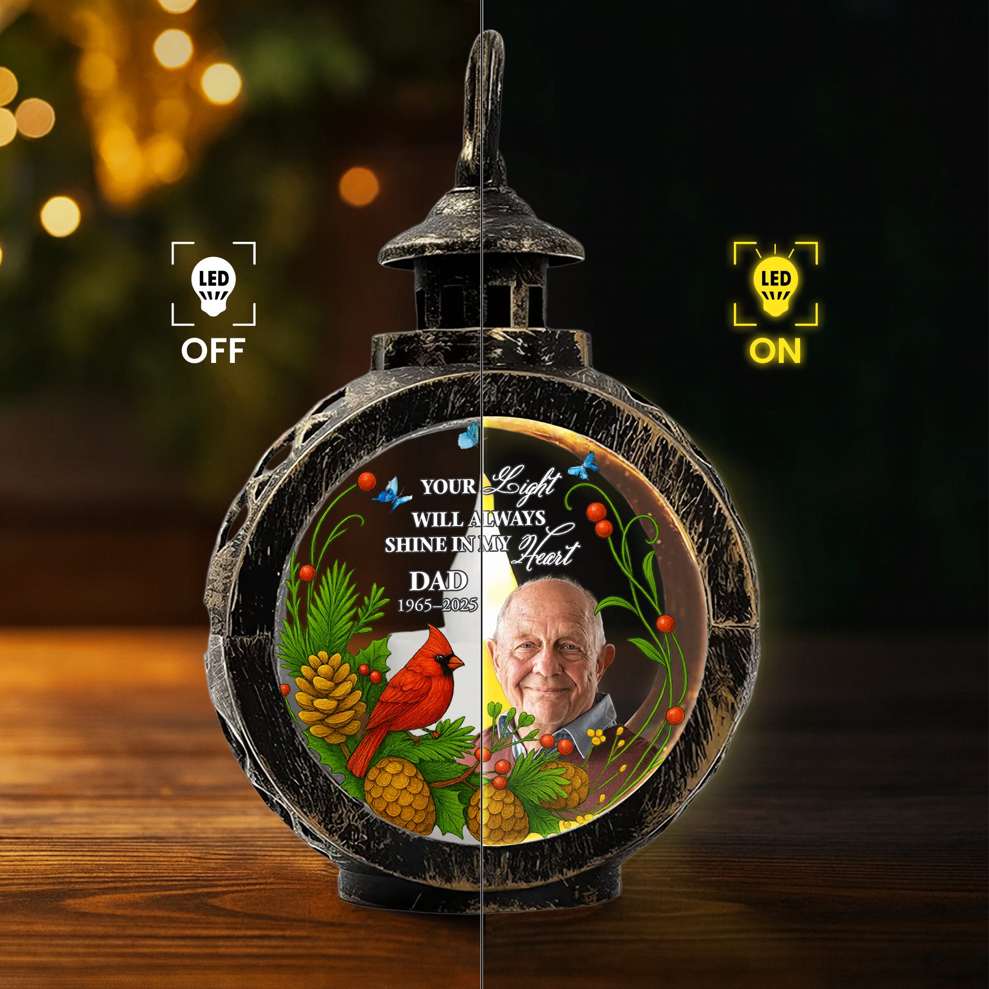 Your Light Will Always Shine, Pine Cones And Cardinal Bird