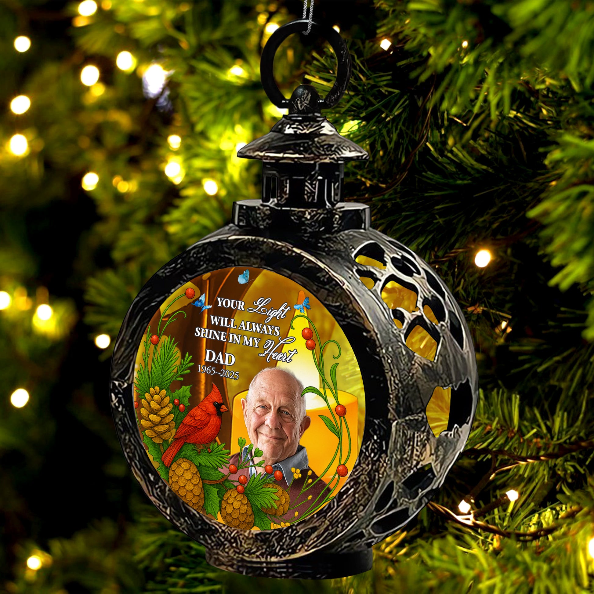 Your Light Will Always Shine, Pine Cones And Cardinal Bird