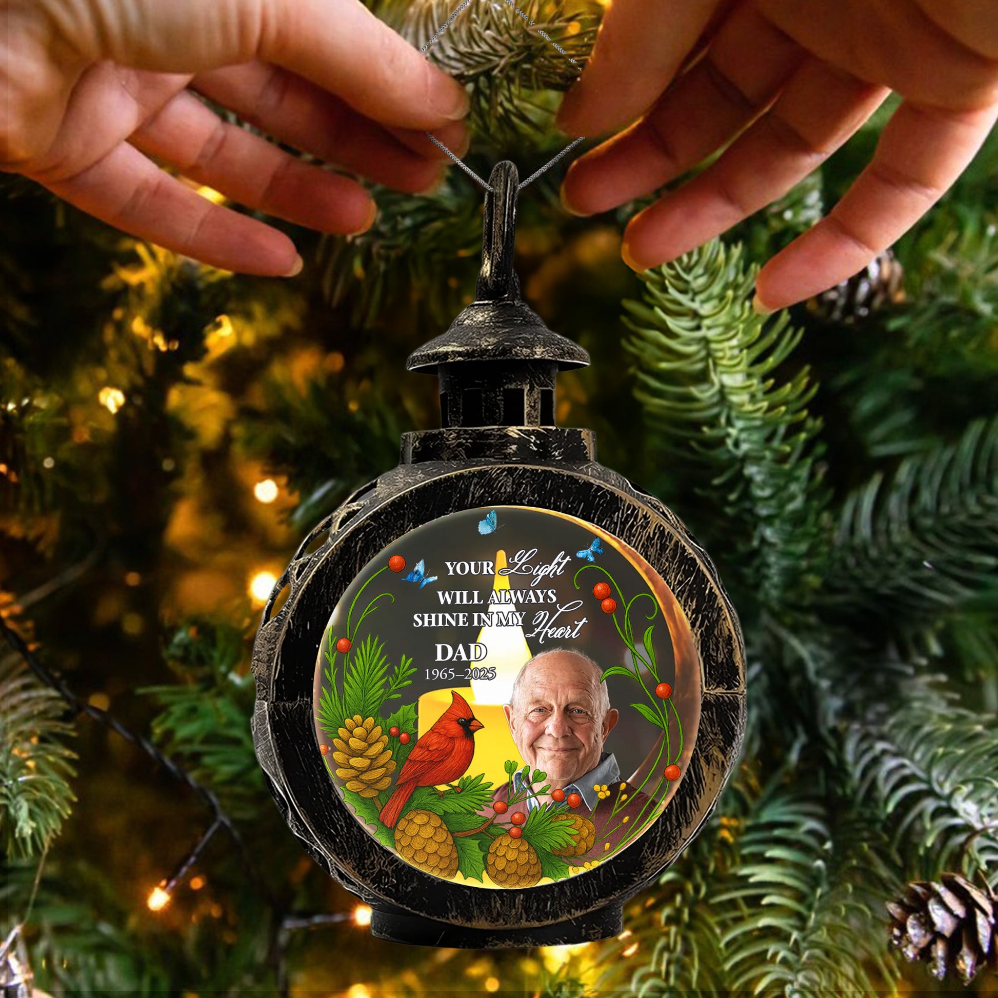 Your Light Will Always Shine, Pine Cones And Cardinal Bird