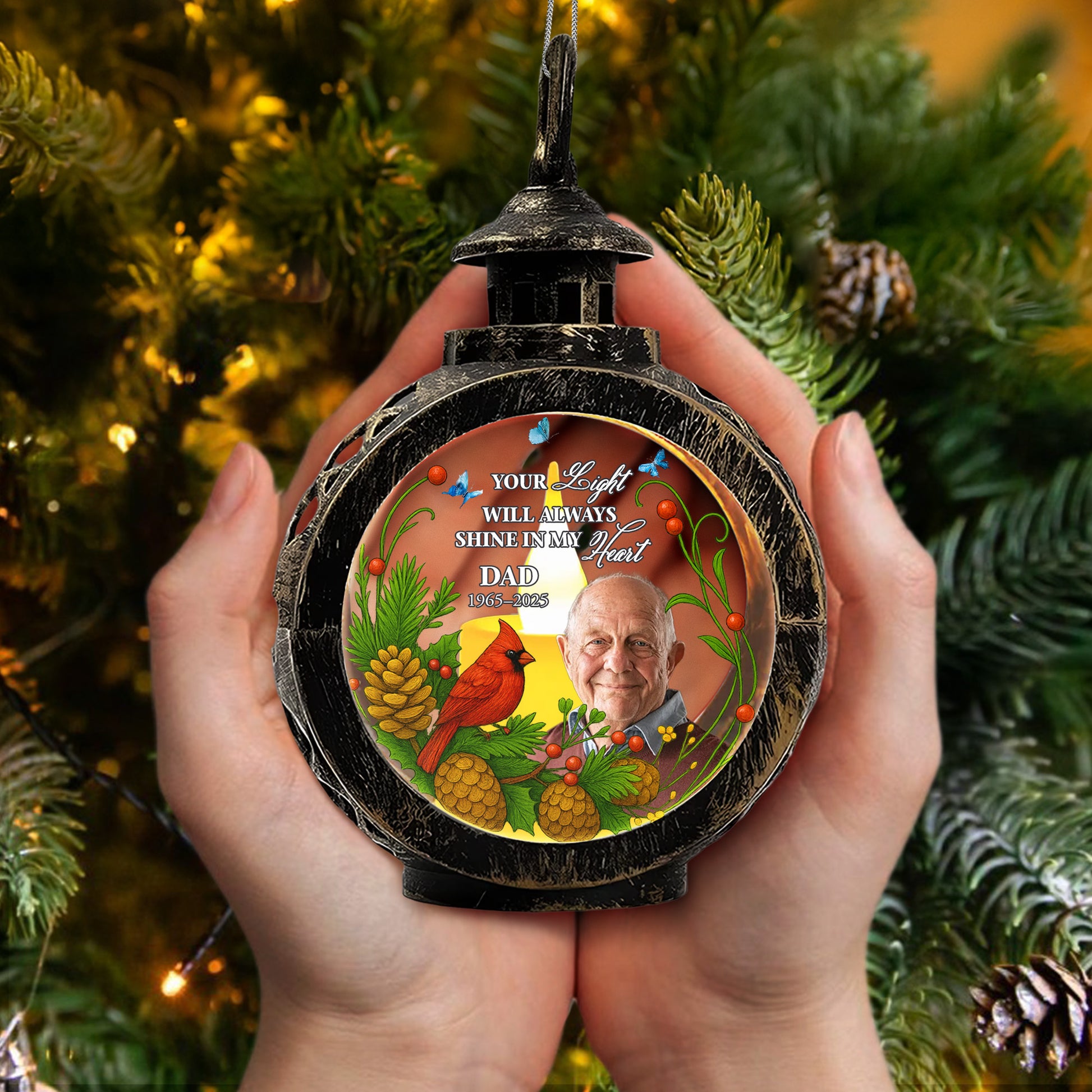 Your Light Will Always Shine, Pine Cones And Cardinal Bird