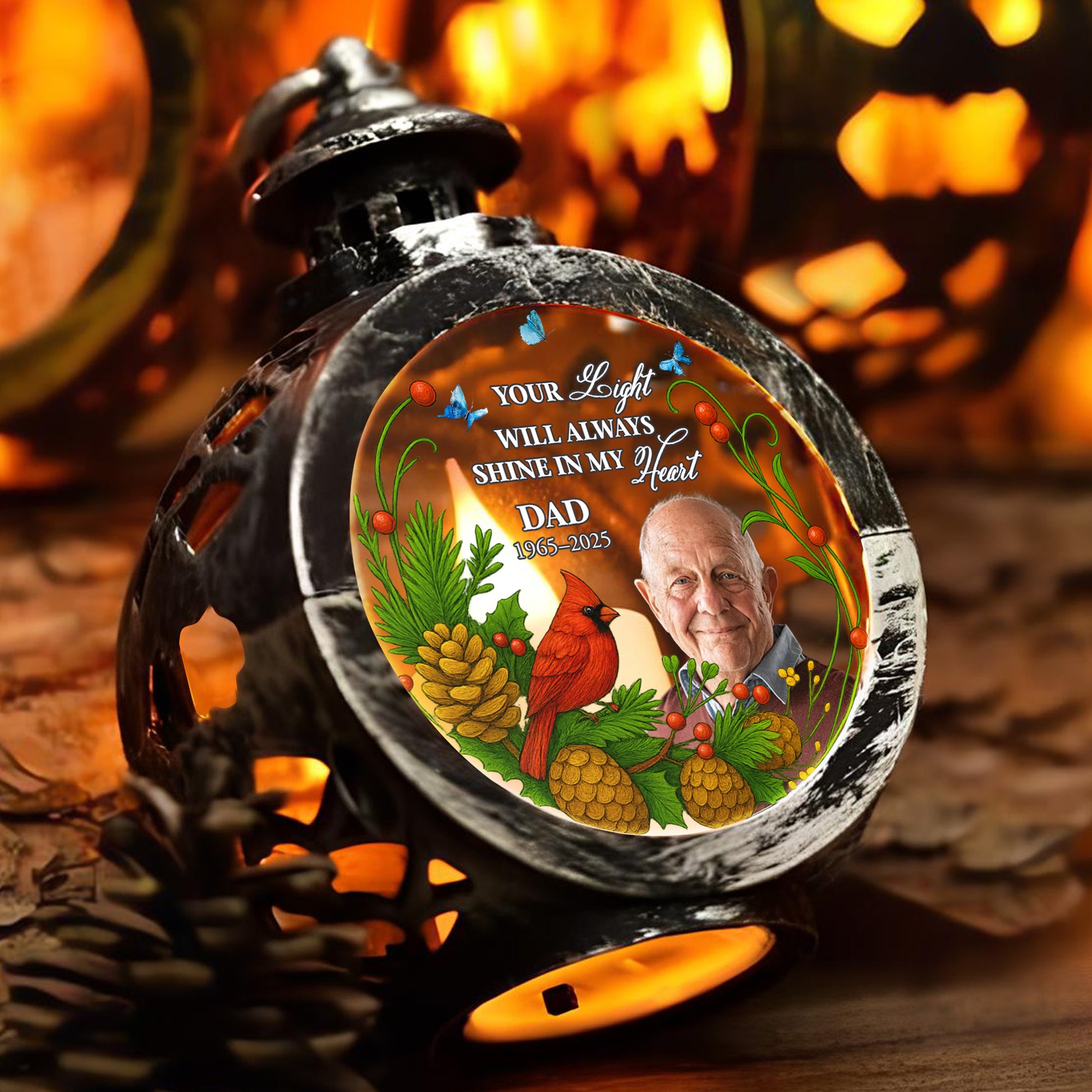 Your Light Will Always Shine, Pine Cones And Cardinal Bird