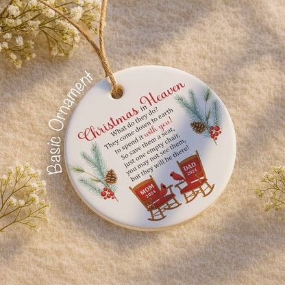 Christmas In Heaven, Pine Cones, Berries, And Cardinal Birds