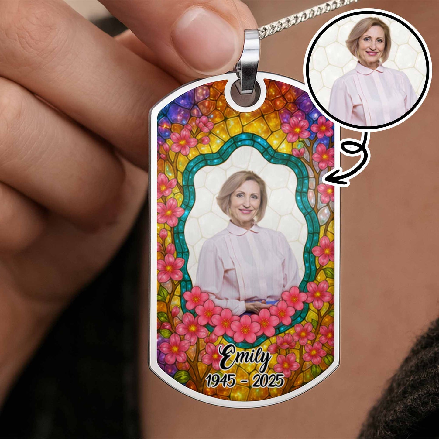 Vibrant Flowers And Stained Glass Design