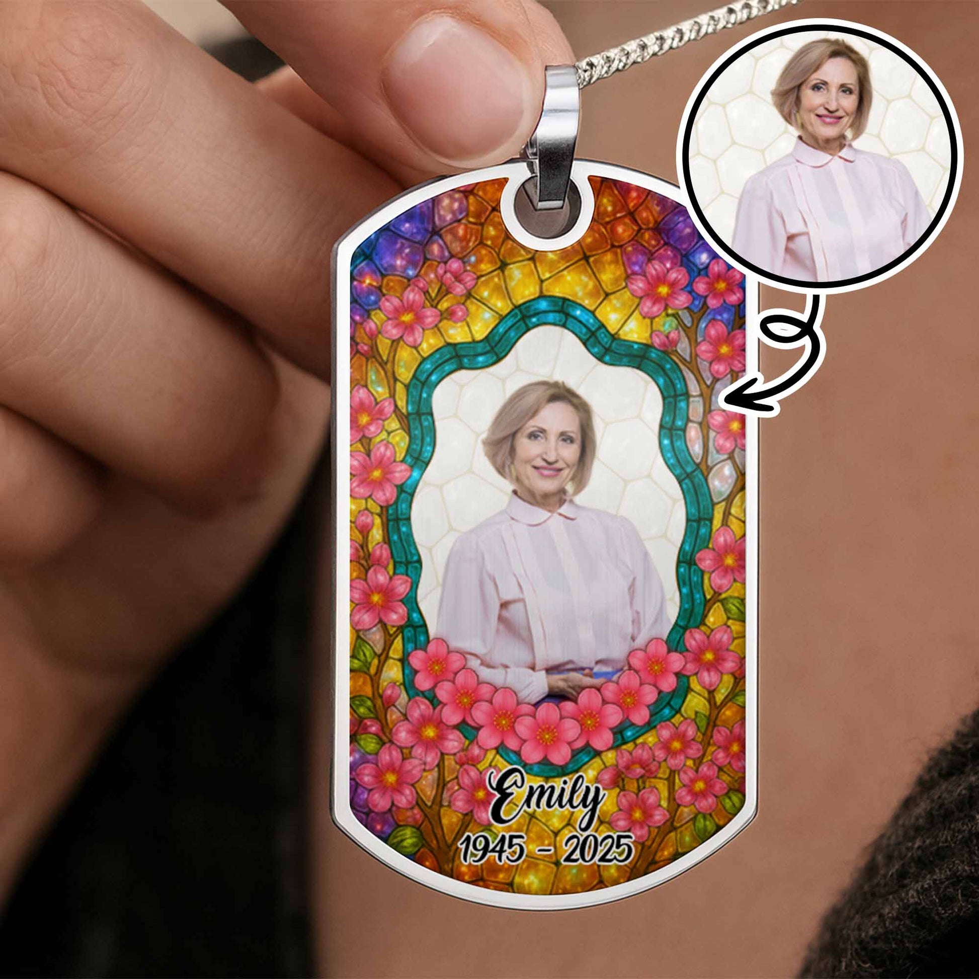 Vibrant Flowers And Stained Glass Design