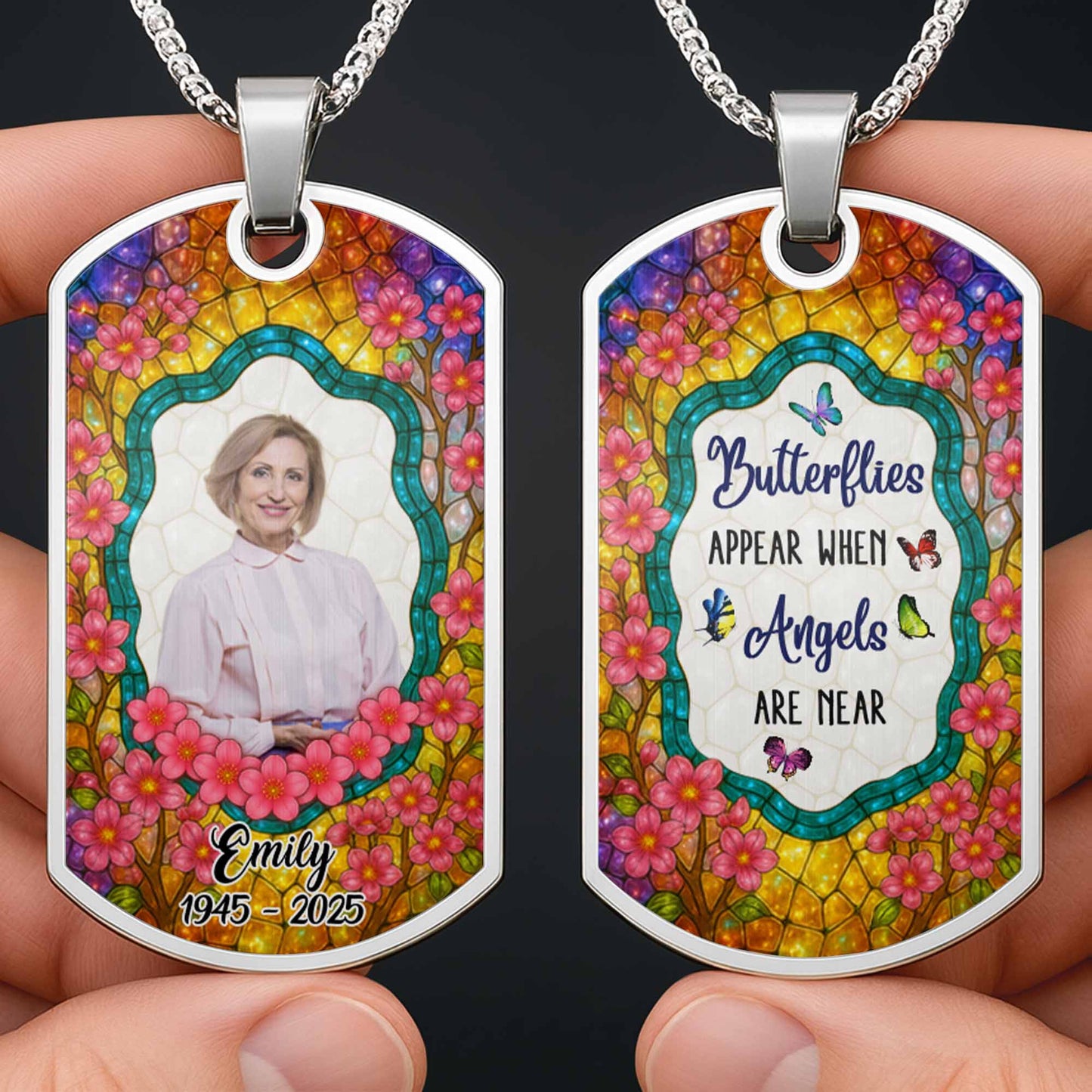 Vibrant Flowers And Stained Glass Design