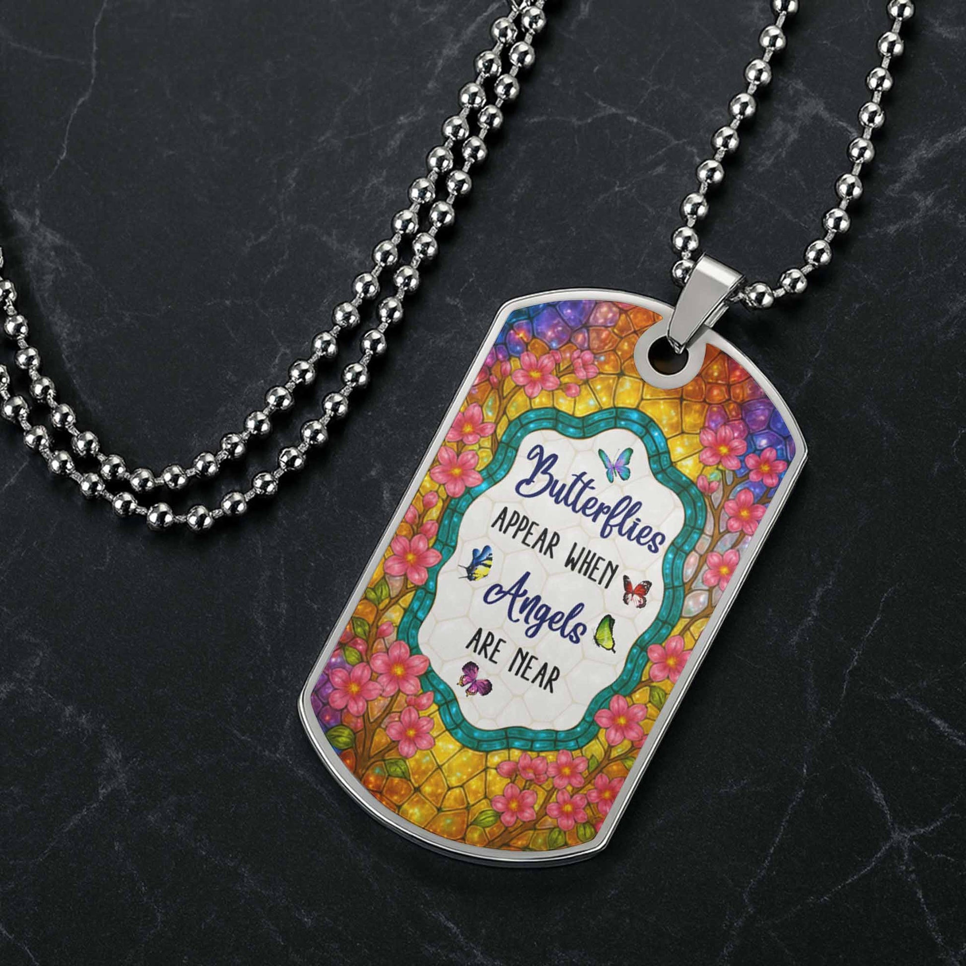 Vibrant Flowers And Stained Glass Design