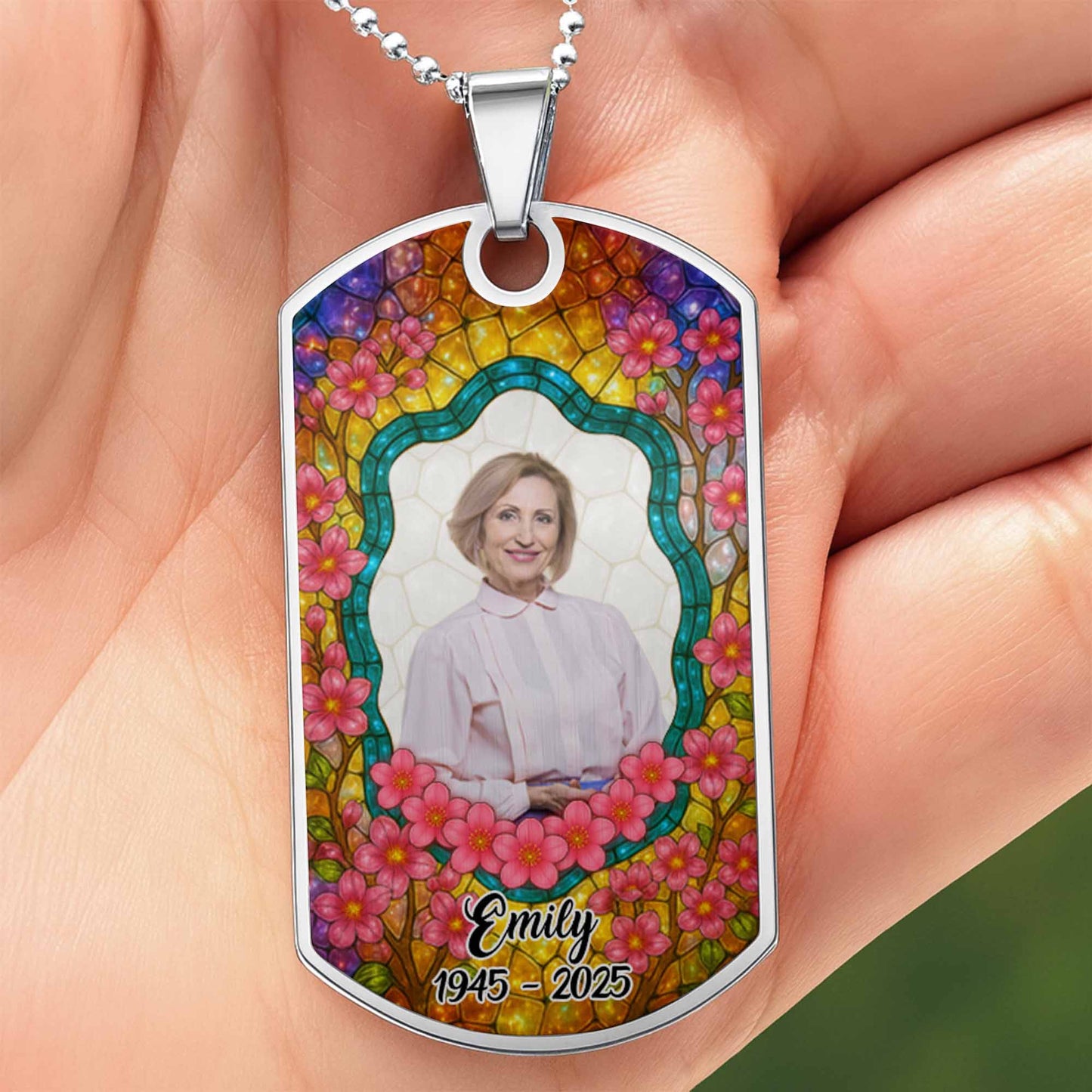 Vibrant Flowers And Stained Glass Design