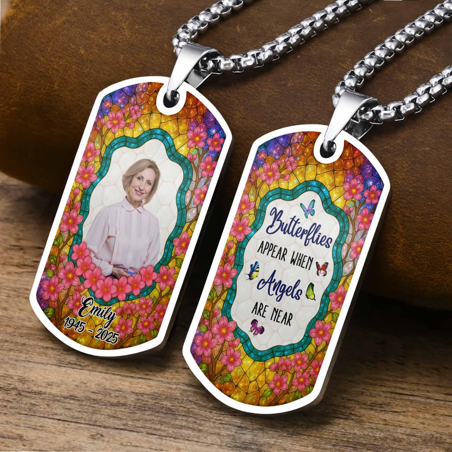 Vibrant Flowers And Stained Glass Design