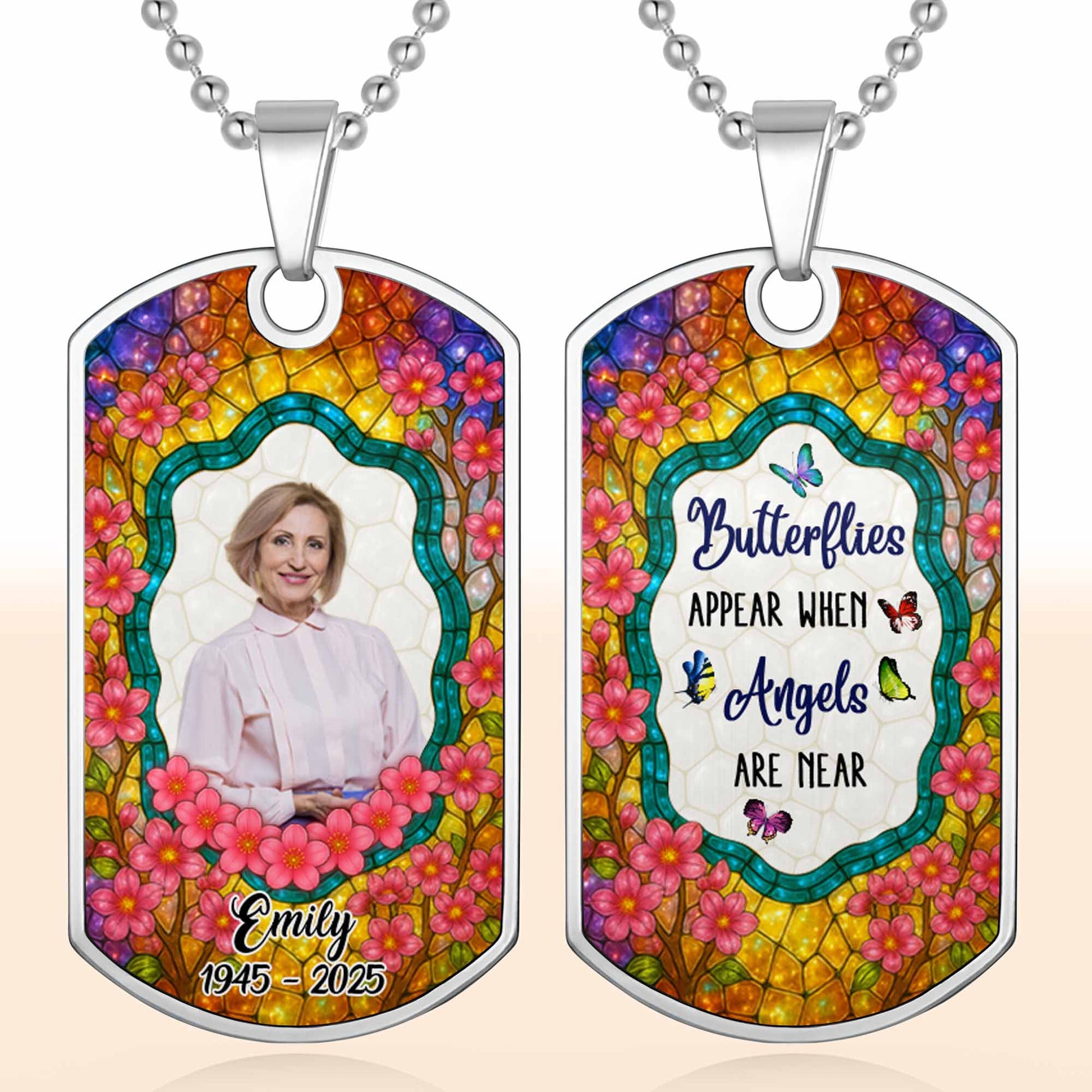 Vibrant Flowers And Stained Glass Design