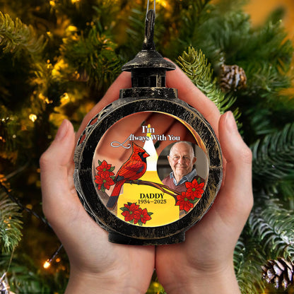 I'm Always With You Featuring Cardinal And Poinsettias