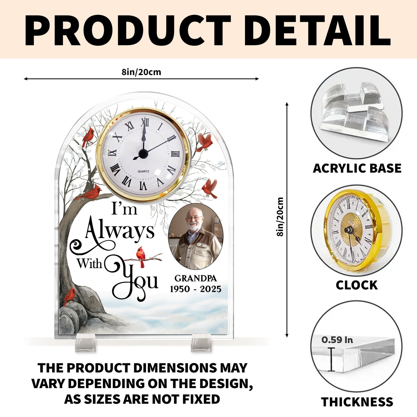 I'm Always With You, Cardinal and Tree Design