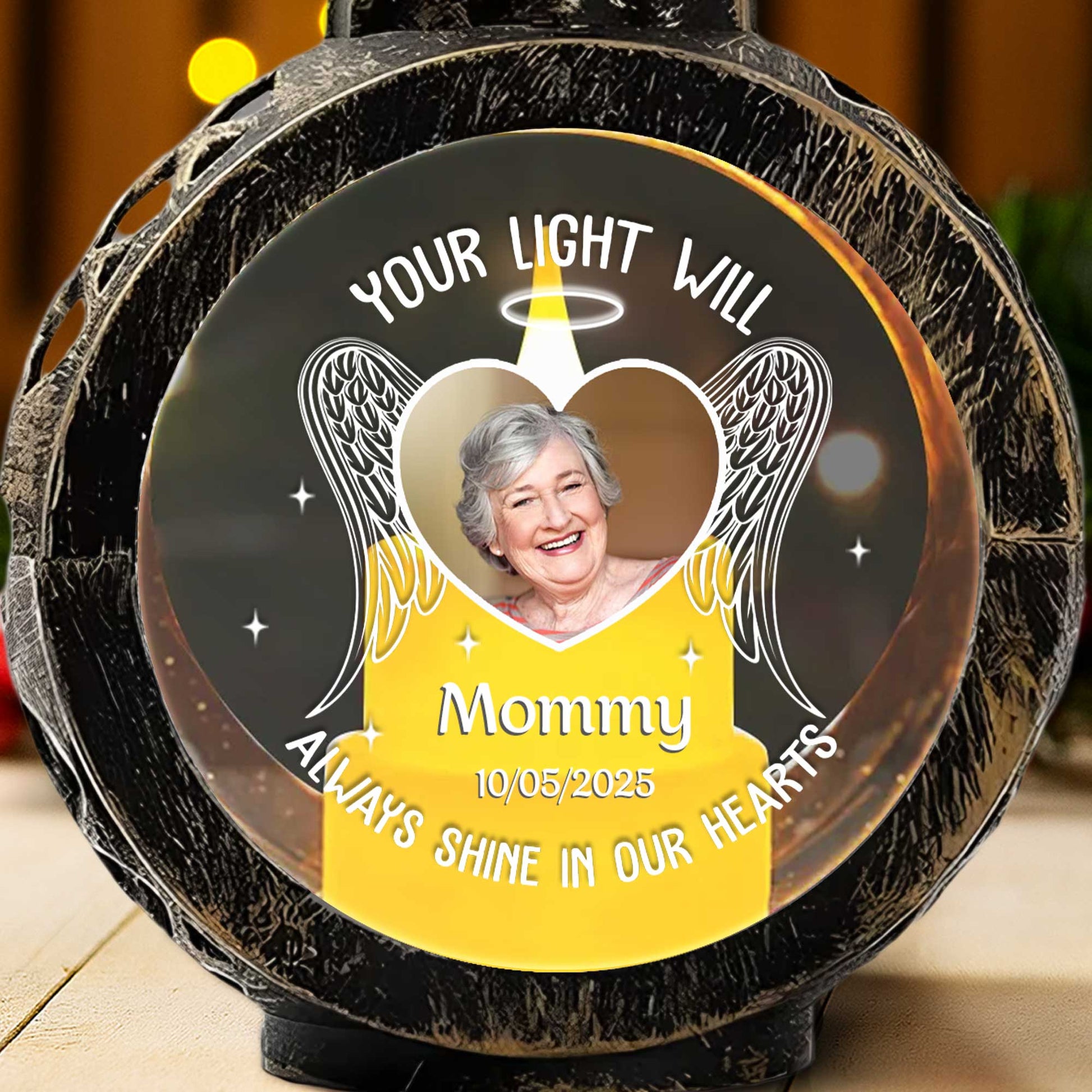 Your Light Will Always Shine, Lantern With Wings and Heart