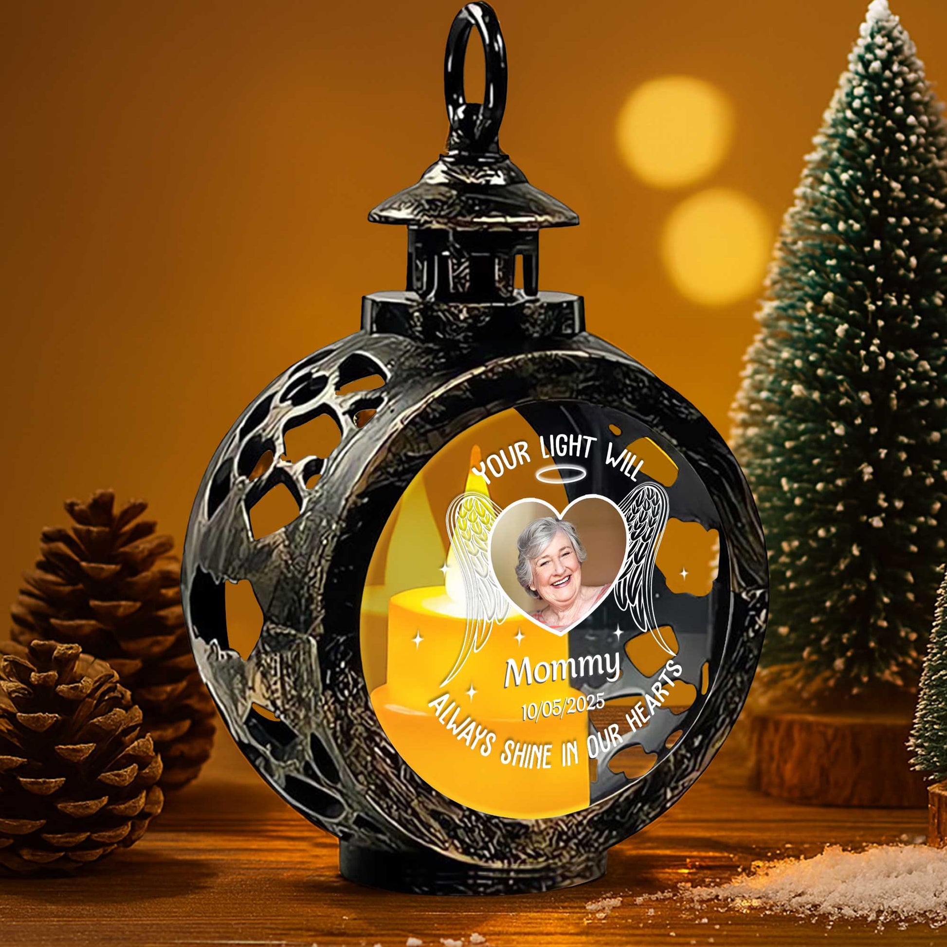 Your Light Will Always Shine, Lantern With Wings and Heart