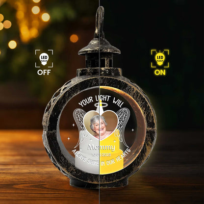 Your Light Will Always Shine, Lantern With Wings and Heart