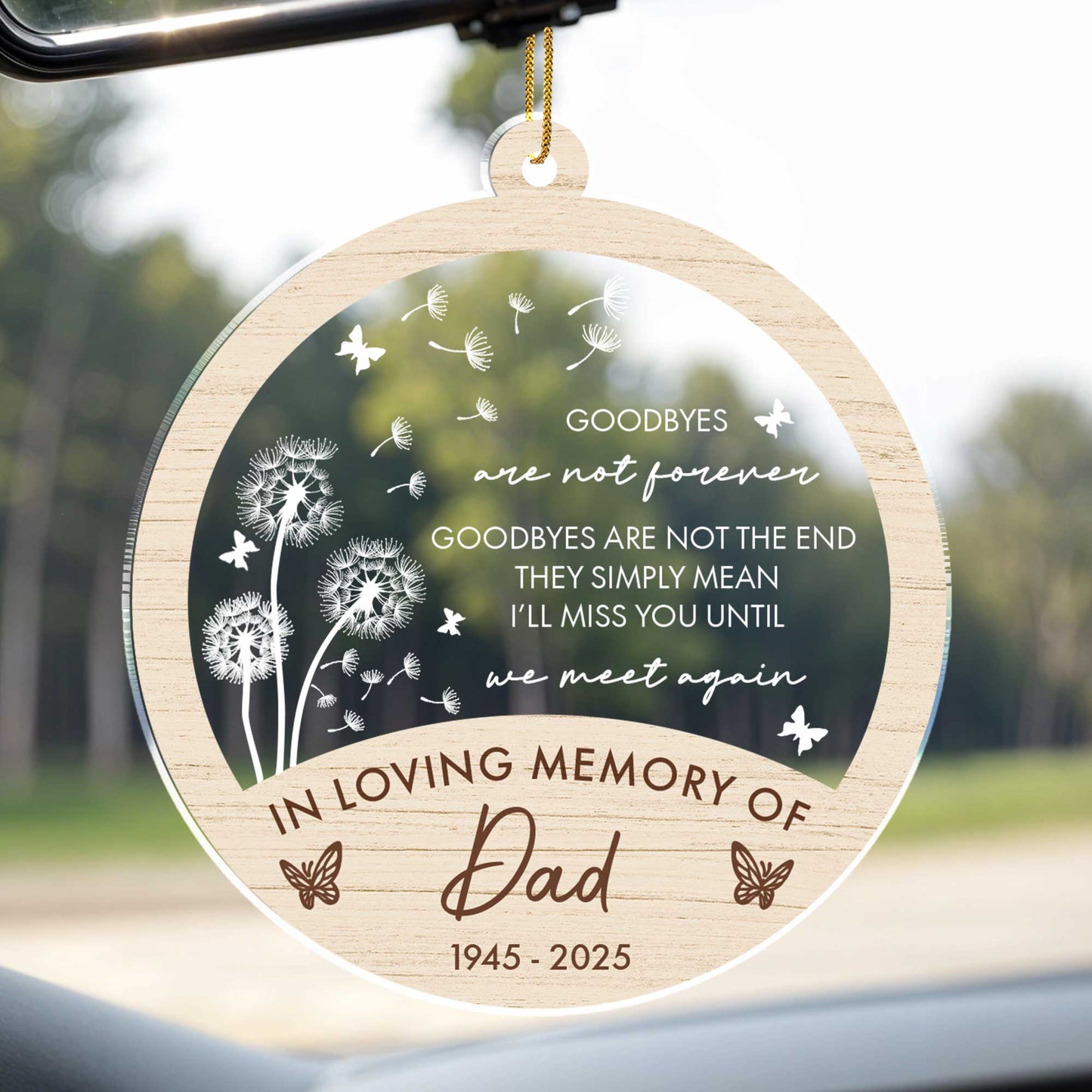 Goodbyes Are Not Forever Memorial Ornament