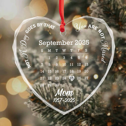 Not A Day Goes By That You Are Not Missed, Heart Calendar Design