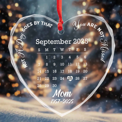 Not A Day Goes By That You Are Not Missed, Heart Calendar Design