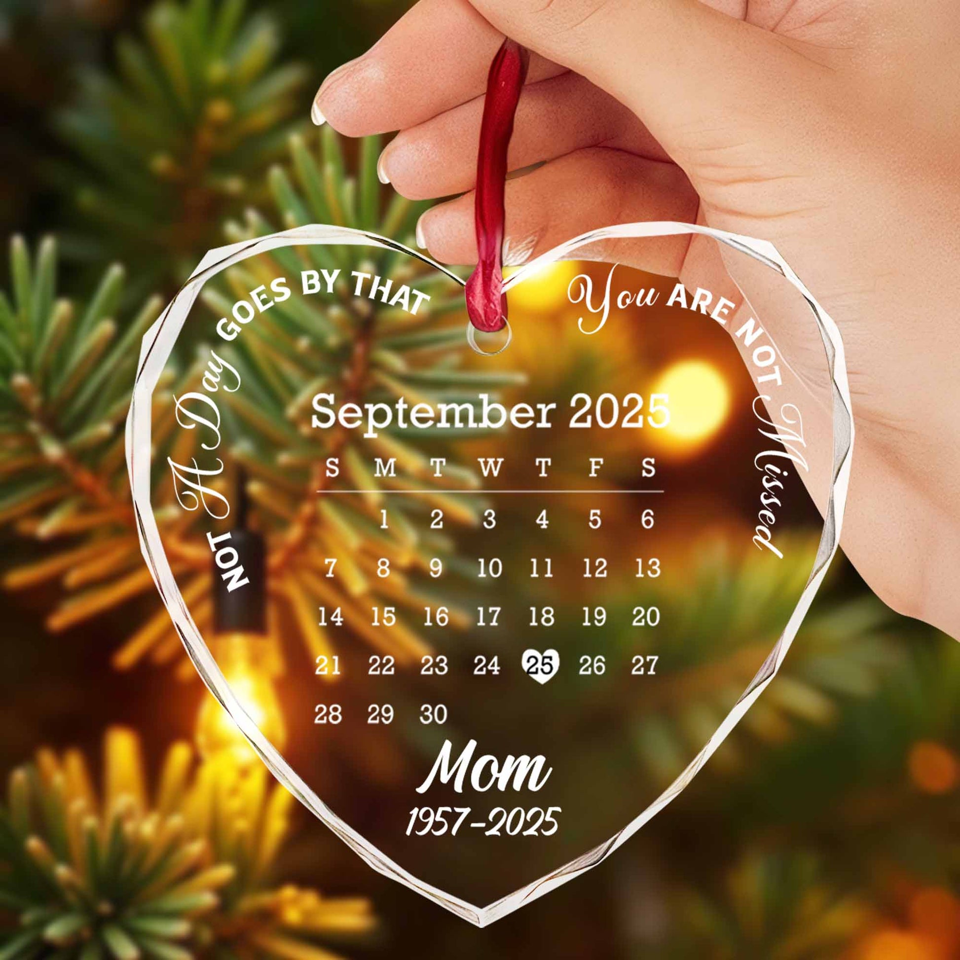 Not A Day Goes By That You Are Not Missed, Heart Calendar Design