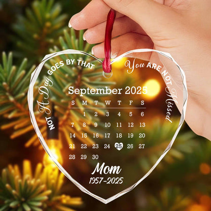 Not A Day Goes By That You Are Not Missed, Heart Calendar Design