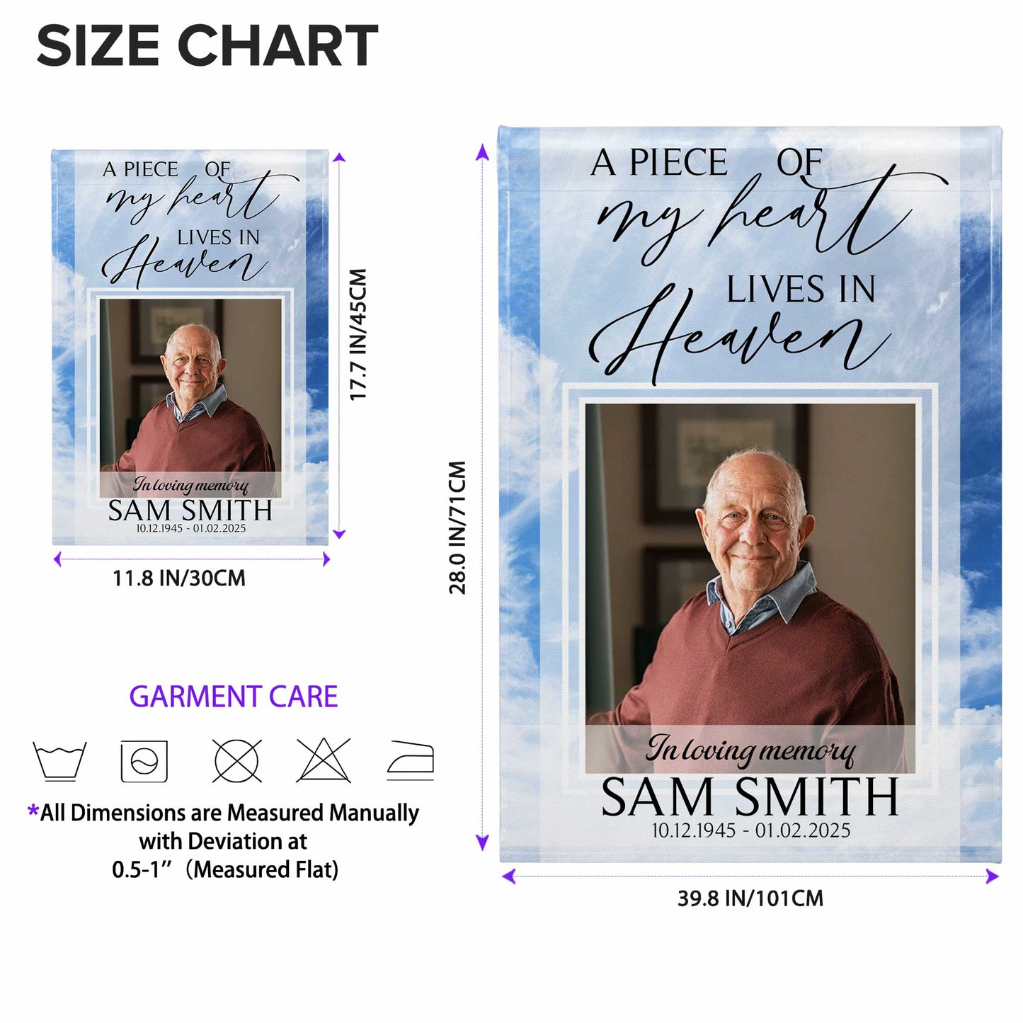 A Piece Of My Heart Lives In Heaven, Heart, Clouds