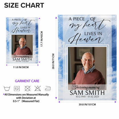 A Piece Of My Heart Lives In Heaven, Heart, Clouds