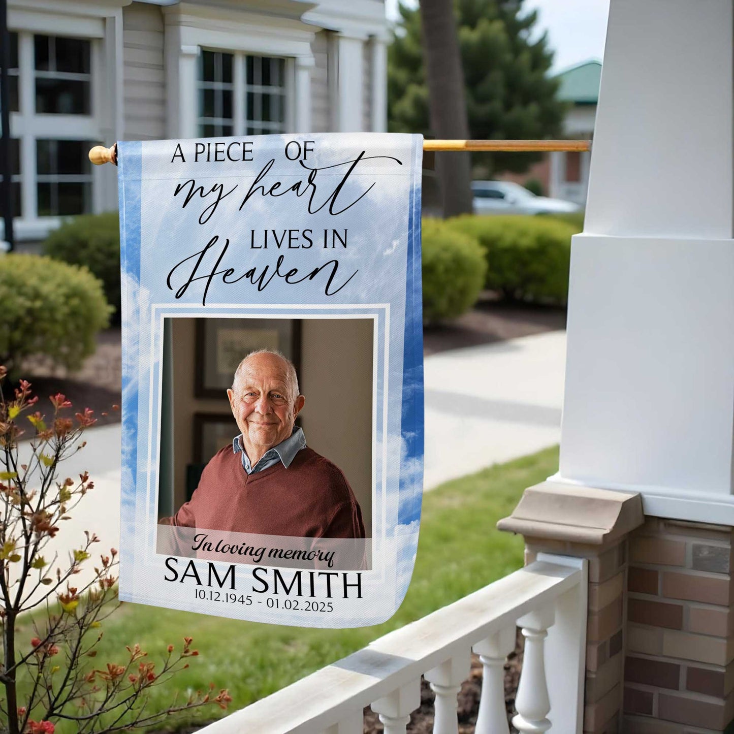 A Piece Of My Heart Lives In Heaven, Heart, Clouds