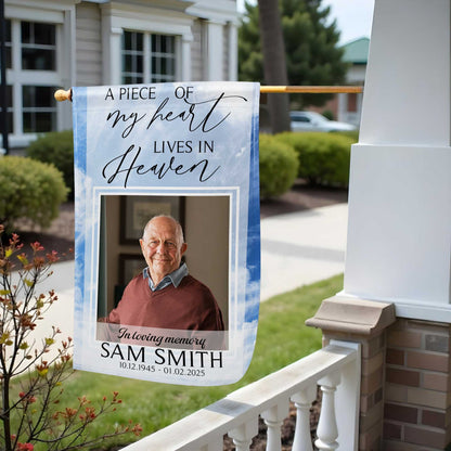 A Piece Of My Heart Lives In Heaven, Heart, Clouds