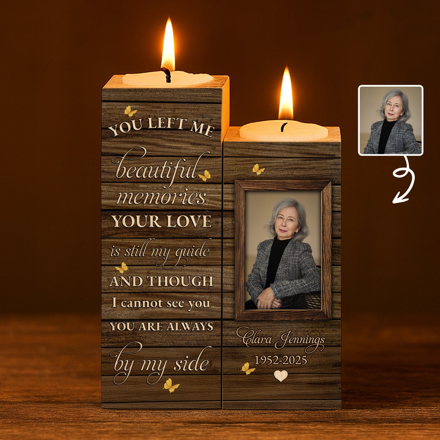 Beautiful Memories Guide By My Side Memorial Candle Holder