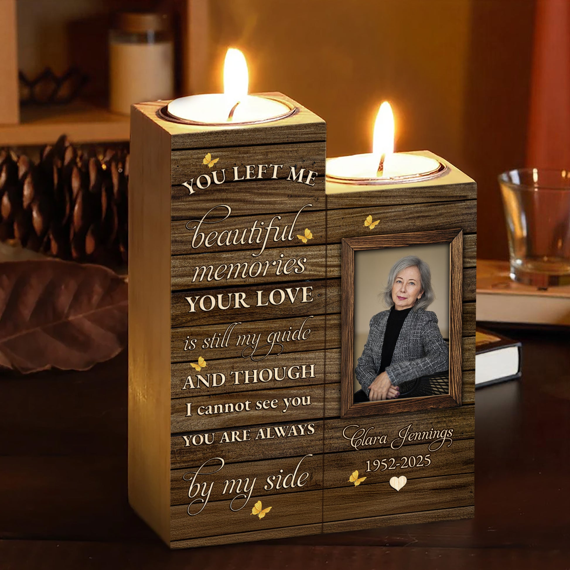 Beautiful Memories Guide By My Side Memorial Candle Holder