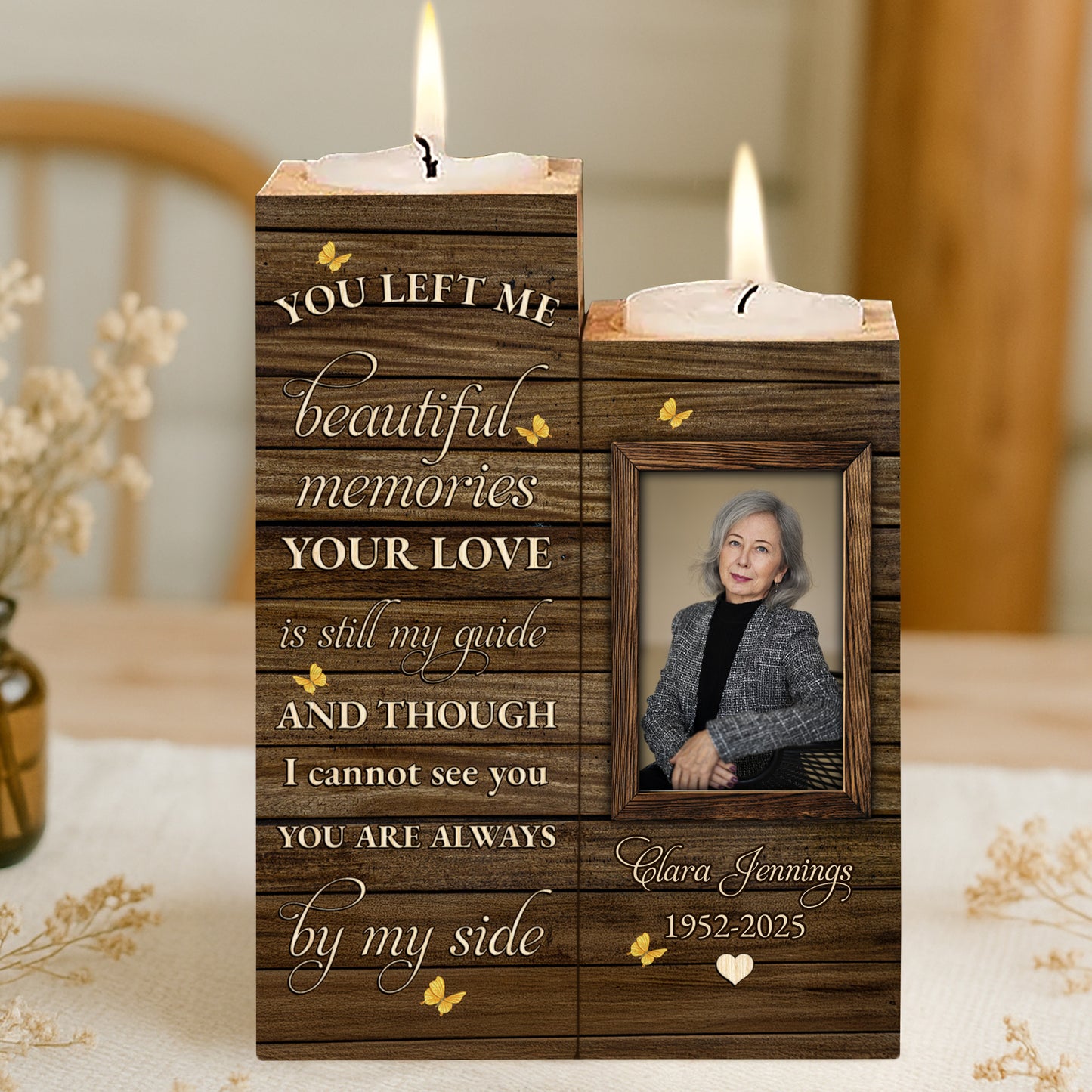 Beautiful Memories Guide By My Side Memorial Candle Holder