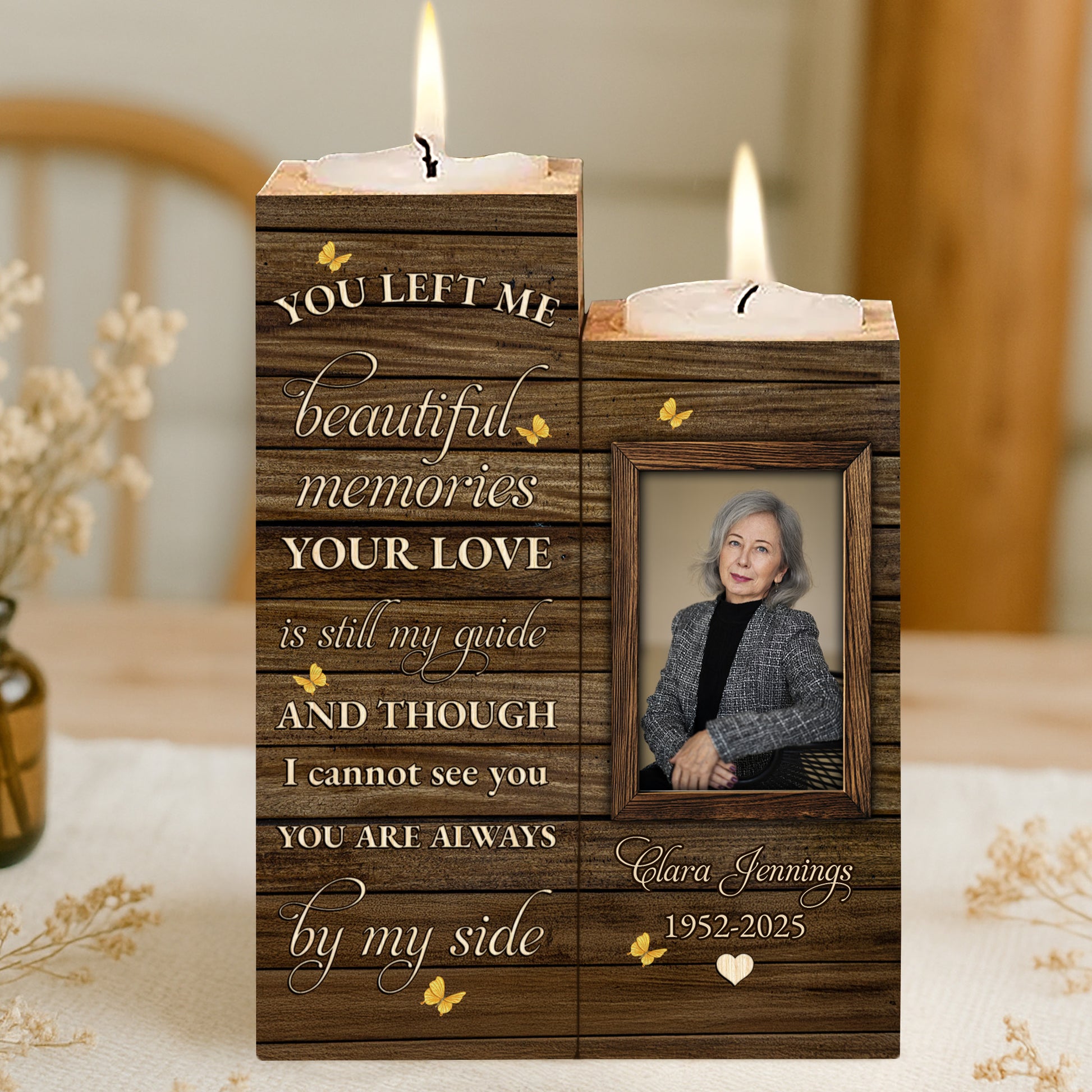 Beautiful Memories Guide By My Side Memorial Candle Holder