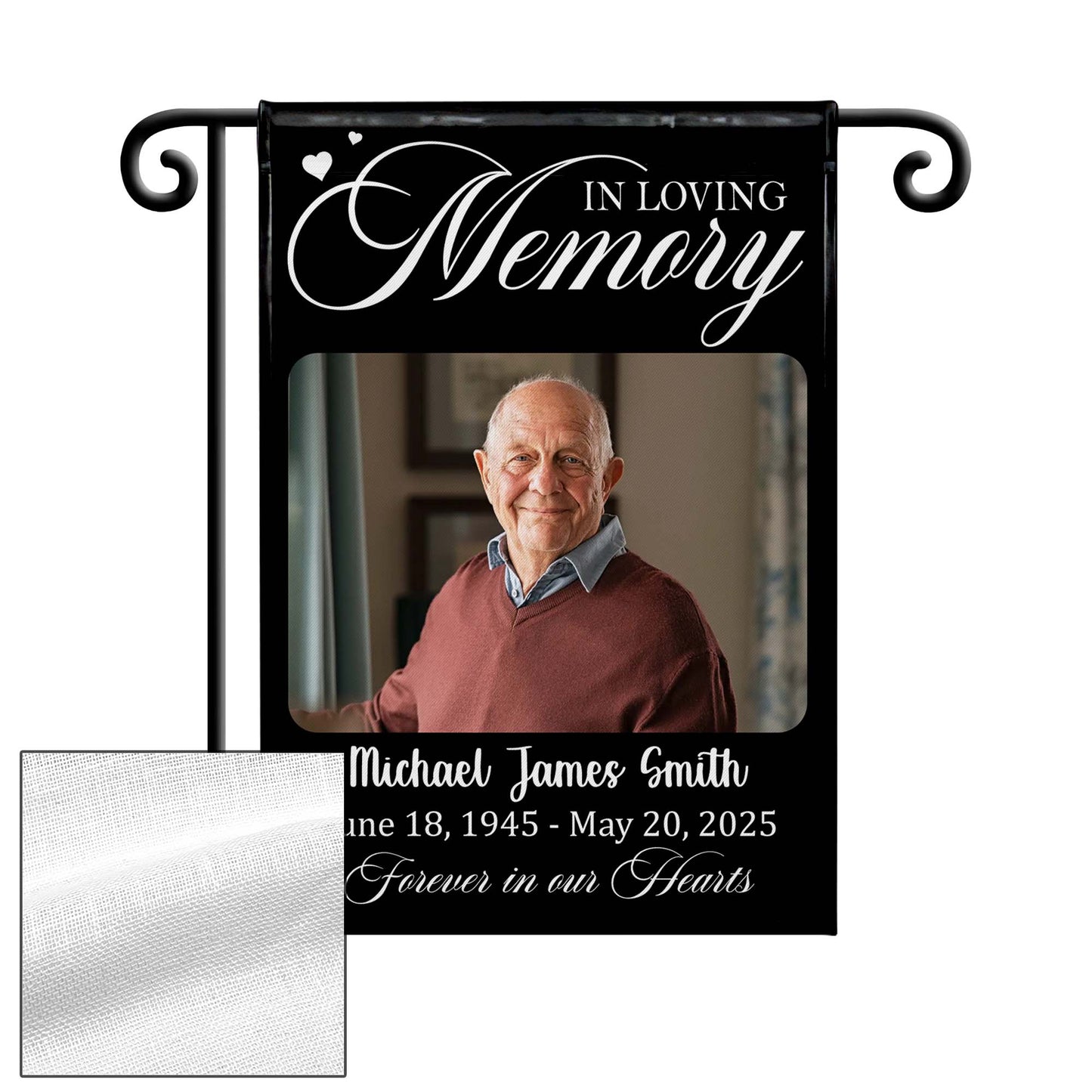 In Loving Memory, Forever in Our Hearts Memorial Flag