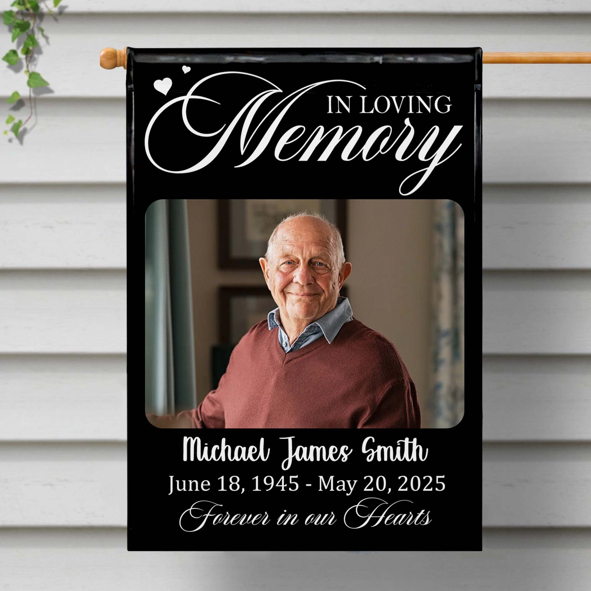 In Loving Memory, Forever in Our Hearts Memorial Flag