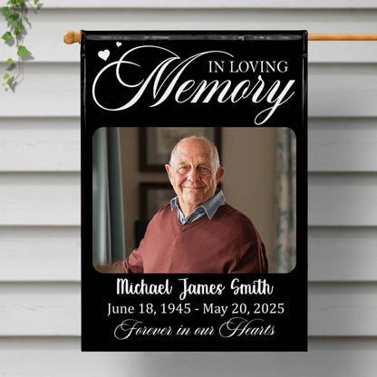 In Loving Memory, Forever in Our Hearts Memorial Flag