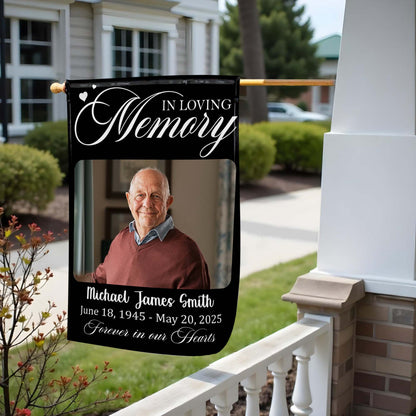 In Loving Memory, Forever in Our Hearts Memorial Flag
