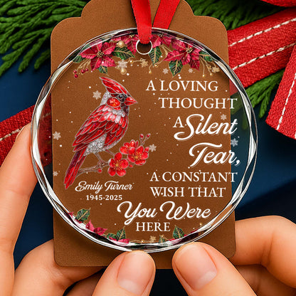 A Loving Thought With Cardinal And Poinsettia