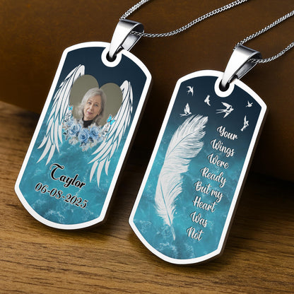 Customized With Blue Flowers And Angel Wings